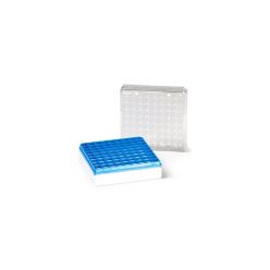  Simport T314-281B 81 Place Blue Polycarb Freezer Box for 1.0/2.0ml Tubes, with printed lid, Case of 24