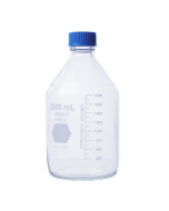 DWK Life Sciences 14395-500 Kimble Media Bottle GL45 with Blue Cap, 500 mL, Case of 10